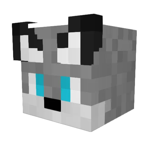 WaterMelland Minecraft avatar head, 3D render