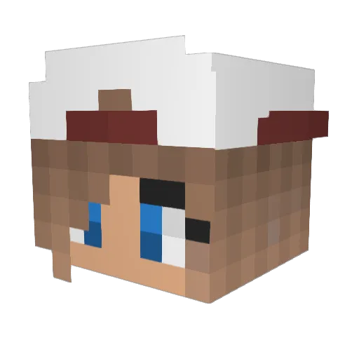 WaterMeloaann Minecraft avatar head, 3D render