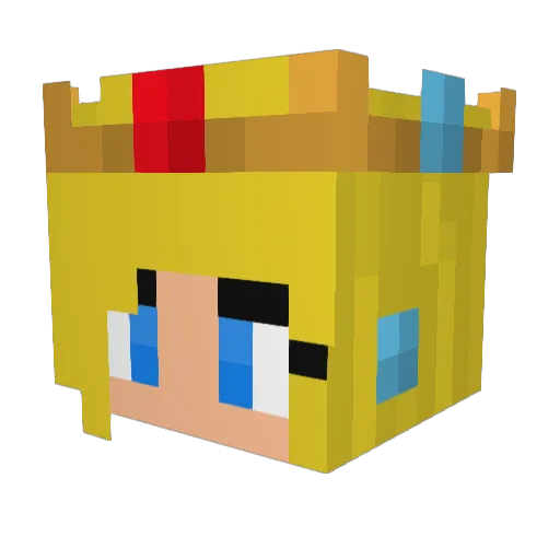 WaterMelonCool2 Minecraft avatar head, 3D render