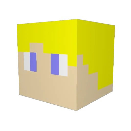 WaterPeach69565 Minecraft avatar head, 3D render