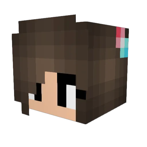 WaterPrincess1 Minecraft avatar head, 3D render