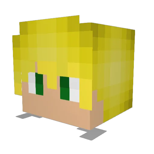 WaterTigers Minecraft avatar head, 3D render