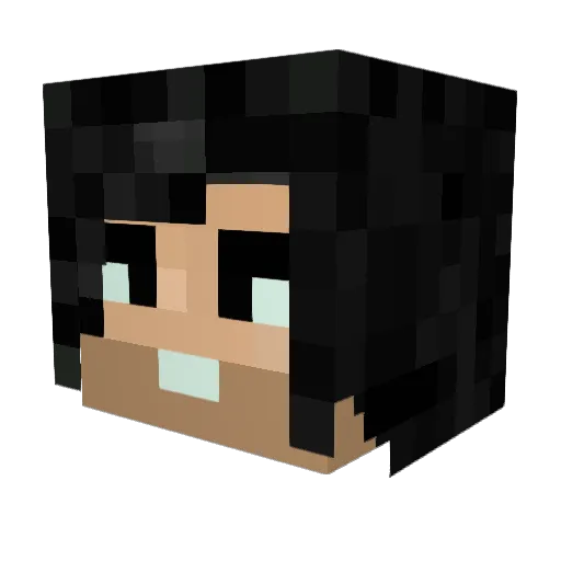 Water_13 Minecraft avatar head, 3D render