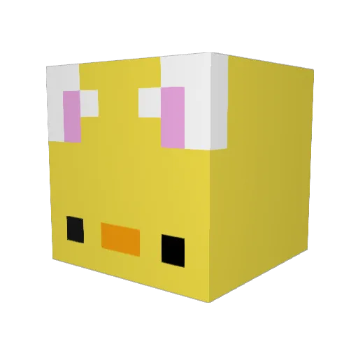 Water_Breathing Minecraft avatar head, 3D render