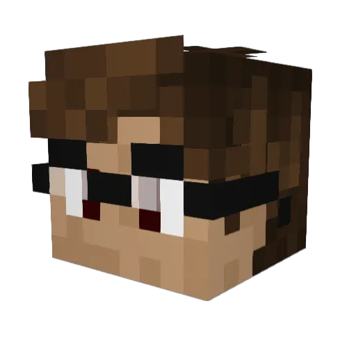 Water_Child16 Minecraft avatar head, 3D render