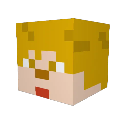 Water_Kyun Minecraft avatar head, 3D render