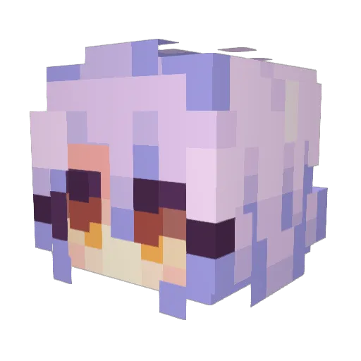 Water_LP Minecraft avatar head, 3D render