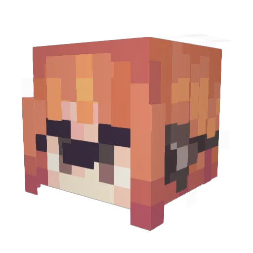 Watercanom Minecraft avatar head, 3D render