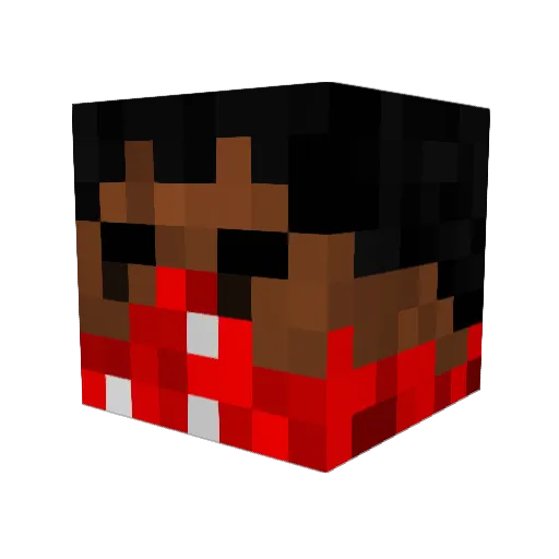 Waterdudeantoine Minecraft avatar head, 3D render
