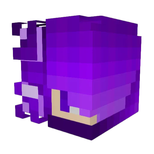 Waterisdead Minecraft avatar head, 3D render