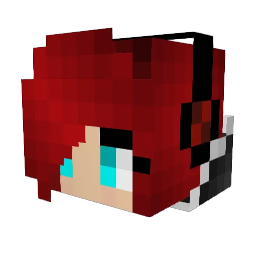 Watermeloane Minecraft avatar head, 3D render