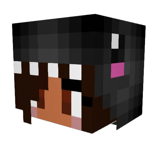 WatermelonBubble Minecraft avatar head, 3D render