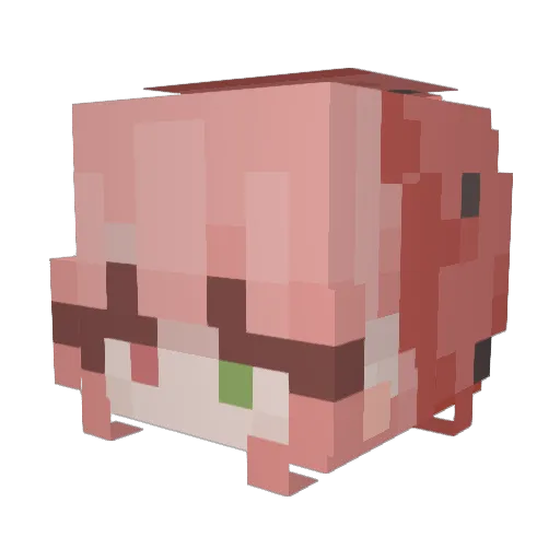WatermelonMc Minecraft avatar head, 3D render