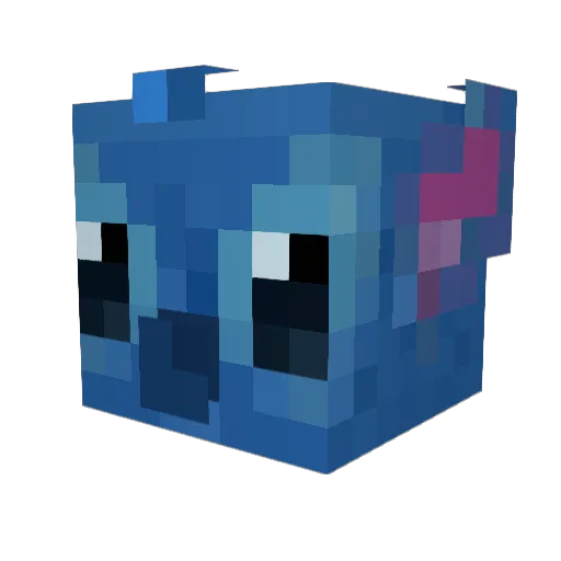 WatermelonReject Minecraft avatar head, 3D render