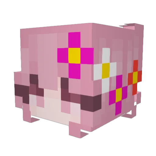 Waternatonia Minecraft avatar head, 3D render