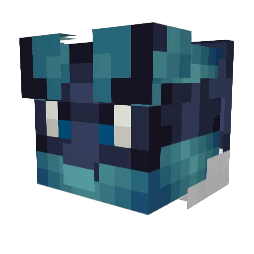 Waterpicker Minecraft avatar head, 3D render