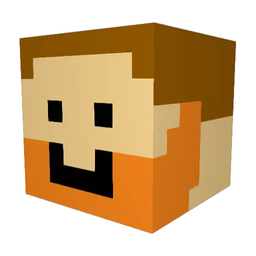 Waterpro2024 Minecraft avatar head, 3D render