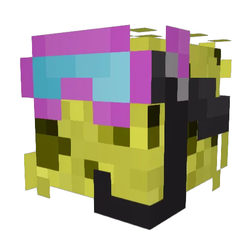 WaterproofSponge Minecraft avatar head, 3D render