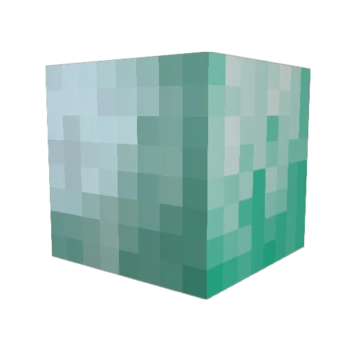 Watersynth Minecraft avatar head, 3D render