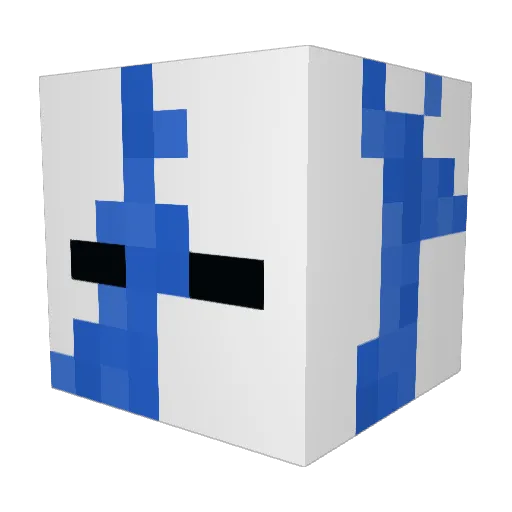 Watertf Minecraft avatar head, 3D render