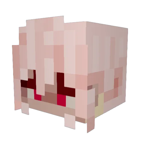 Waterwaffle Minecraft avatar head, 3D render