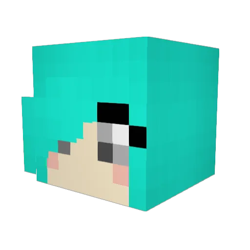 Waterwave250 Minecraft avatar head, 3D render