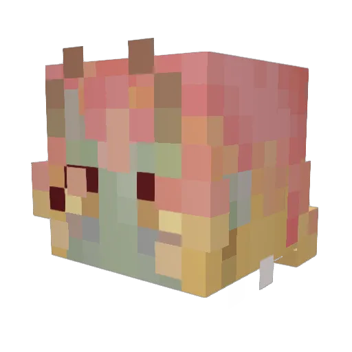 WateryOldSlime Minecraft avatar head, 3D render