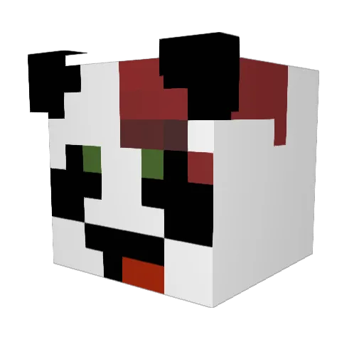 Waterzakje Minecraft avatar head, 3D render