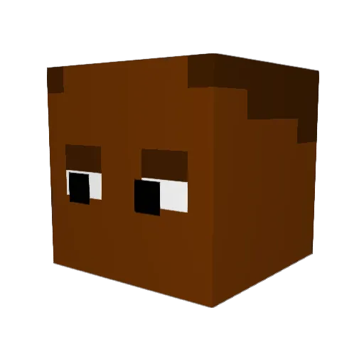 Wathix Minecraft avatar head, 3D render