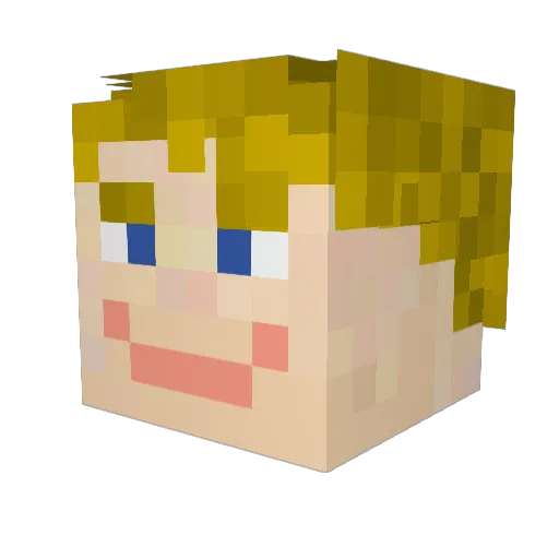 Watred127 Minecraft avatar head, 3D render