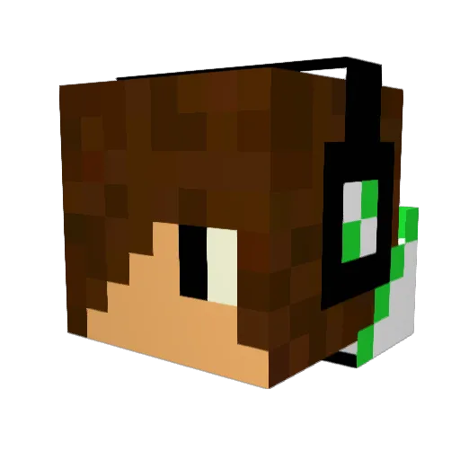 Watt55 Minecraft avatar head, 3D render
