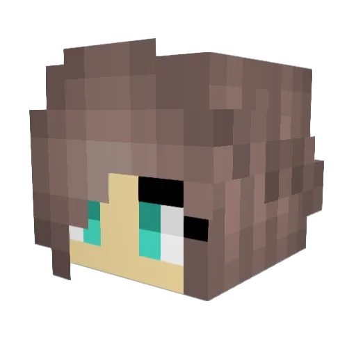 Wattebauschi Minecraft avatar head, 3D render