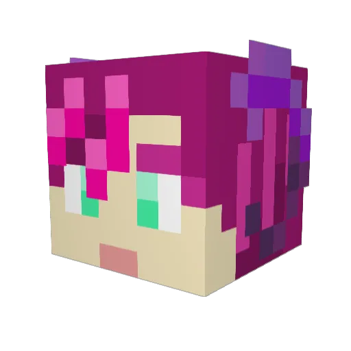 Wattle06 Minecraft avatar head, 3D render