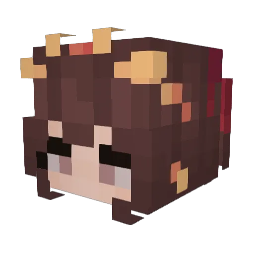Wattlichter Minecraft avatar head, 3D render