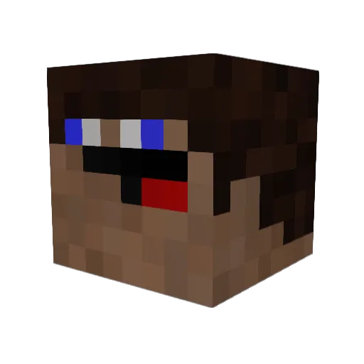 WattwurmBaum Minecraft avatar head, 3D render