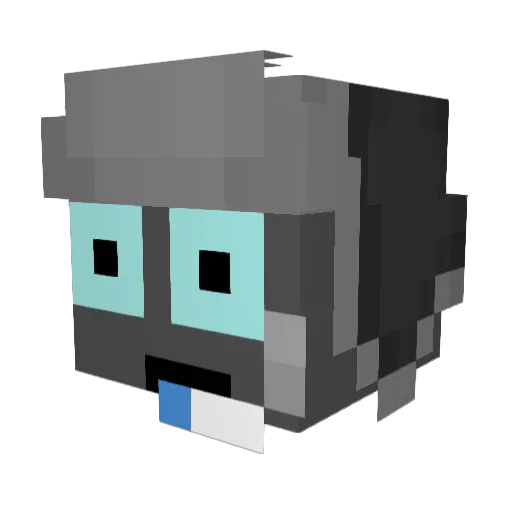 WattzXZ Minecraft avatar head, 3D render