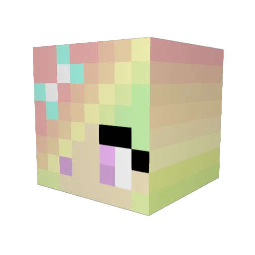 WatyTH Minecraft avatar head, 3D render