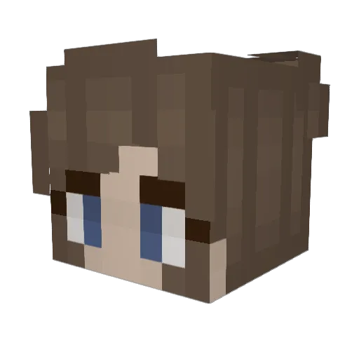 WauWautsi Minecraft avatar head, 3D render
