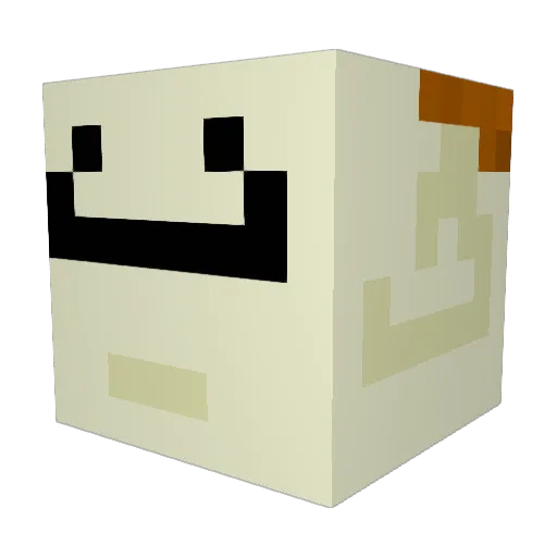 Waumpers Minecraft avatar head, 3D render