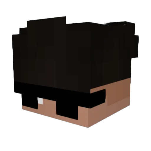 Wauzus Minecraft avatar head, 3D render