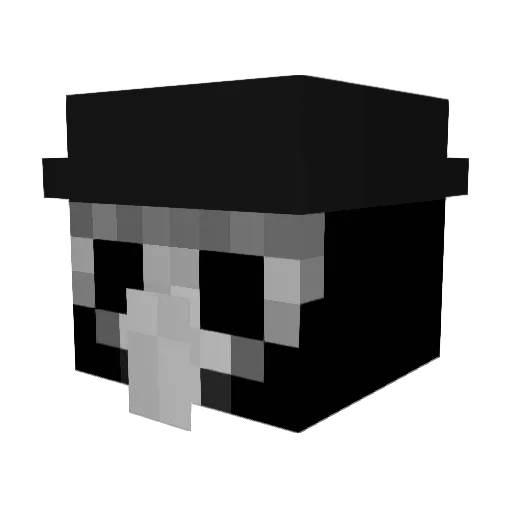 Wav3F0rm Minecraft avatar head, 3D render