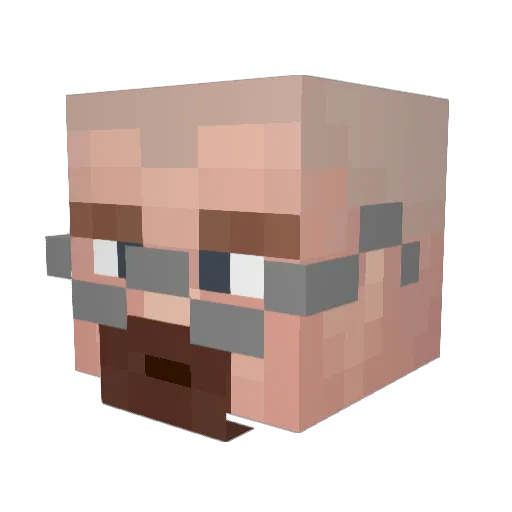 Wav3_r Minecraft avatar head, 3D render