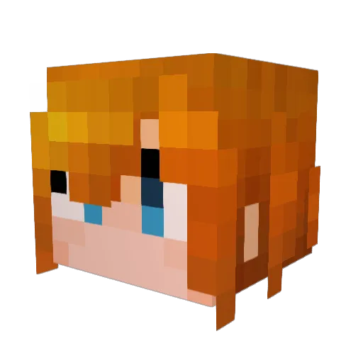Wavalf1510 Minecraft avatar head, 3D render