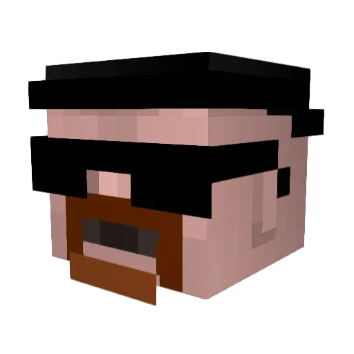 WaveCommander_ Minecraft avatar head, 3D render
