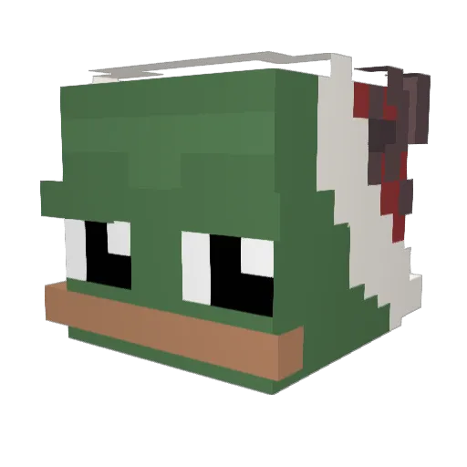 WaveJulian Minecraft avatar head, 3D render