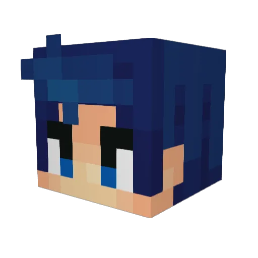 WaveTheWaffle Minecraft avatar head, 3D render