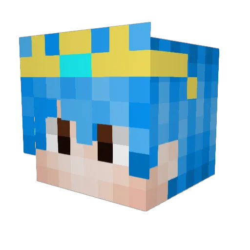 WaveWollFieh Minecraft avatar head, 3D render