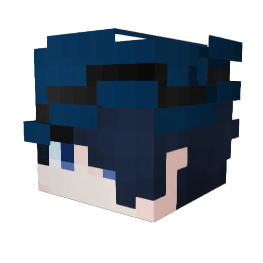 Wave_Pado Minecraft avatar head, 3D render