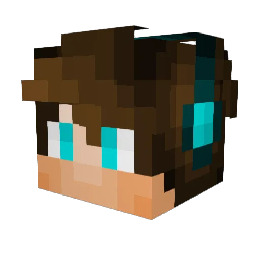Wave_Try_zEdi Minecraft avatar head, 3D render