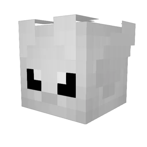 Wave___ Minecraft avatar head, 3D render
